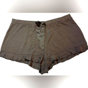 Victoria's Secret Gray Modal Adjustable Comfy Sleep Shorts with Ruffle XL NWOT